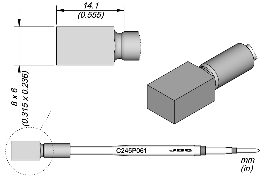 C245P061 - Heat Staking Cartridge 6 x 8